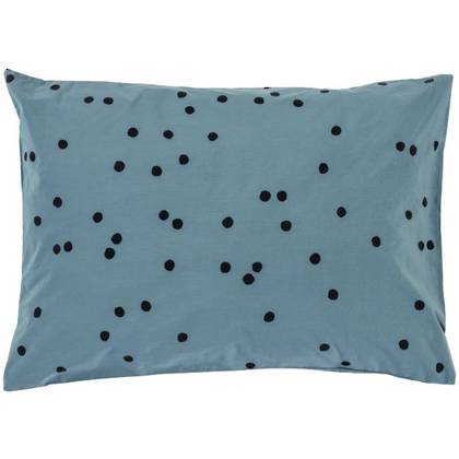 Polka Dot Organic Cotton pillowcase in Blue (sold out)