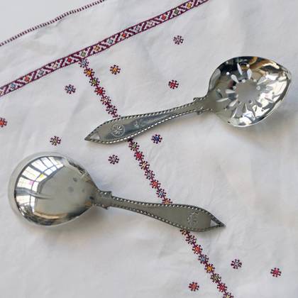 Set of bright stainless steel Serving Spoons (sold out)