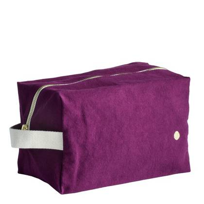 Toiletry Bag Organic Cotton Cube - Purple Rain