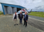 thumbnail Northland Rescue Helicopter CEO Craig Gibbons, left, with retiring Northland Emergency Services Trust Trustee David Keys and NEST Chair Paul Ahlers