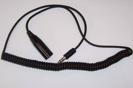 PILOT PA77H Helicopter Headset Extension - Coil Cord