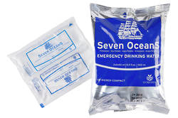 Emergency Drinking Water 10 x 50ml Sachets =0.5ltr  Seven Oceans