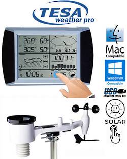 Tesa Wireless Weather Pro Station with Touch Screen  and USB Connection- WS1081 Ver3