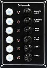 Switch Panel LED 4 Way w/Breaker 50031284