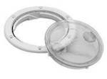 Seahoice Deck Plate 200mm inside Clear Lid 39401
