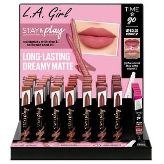 LA Girl Stay & Play Matte Lip Crayon Display - 48pcs