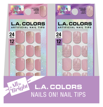 L.A. Colors - Nails On! Holiday Stocking Stuffer Display - 12pcs