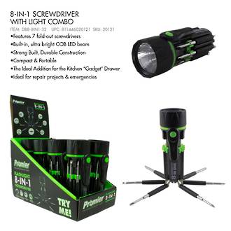 LED Flashlight Screwdriver Display - 9pcs