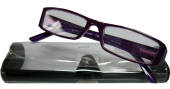 Reading Glasses Coloured In Case Purple+1.00