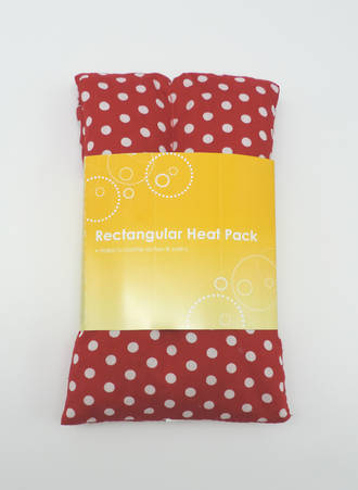 Rectangle Heat Pack - Red Polka Dot