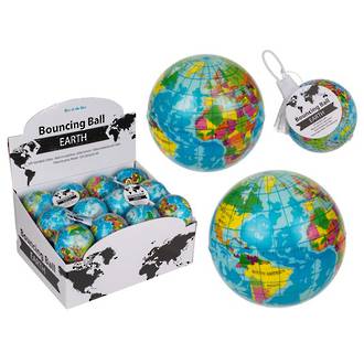 Soft Bouncing Ball Earth Disp - 24pcs