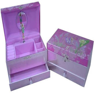 Musical Jewellery Box With Drawer - Fairy