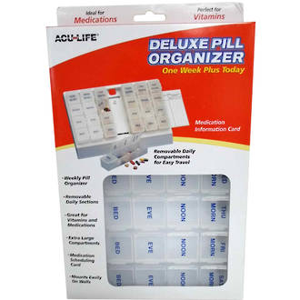 Acu-Life Deluxe Weekly Pill Organzier
