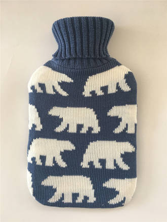 Knit Hot Water Bottle Cover - Polar Bear