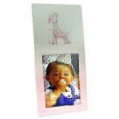 Aluminium Baby Photo Frame - Pink Giraffe