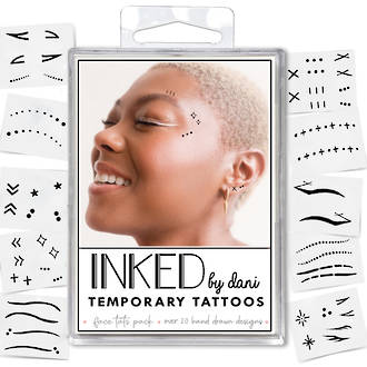Inked Temporary Tattoos - Face Tats Pack