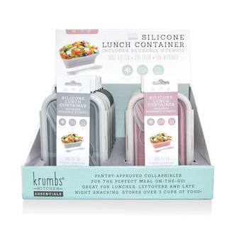 Essentials Collapsible Lunch Container Display - 12pcs