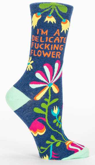 Blue Q Socks - Delicate Fucking Flower