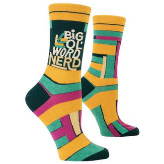 Blue Q Socks -  Big 'Ol Word Nerd
