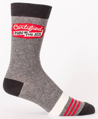 Blue Q Men's Socks - Certified Pain in the Ass