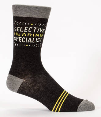 Blue Q Men's Socks - Selective Hearing Specialist