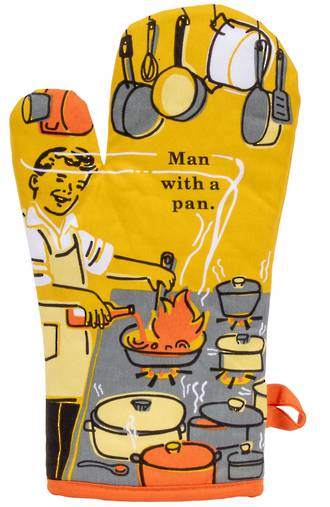 Oven Mitt - Man With A Pan