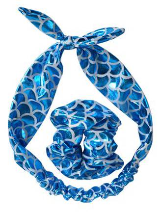 Mermaid Headband & Scrunchie Blue