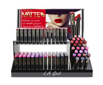 LA Girl Matte Flat Velvet Lipstick Display