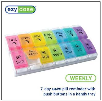 Acu-Life Ezy Dose Rainbow AM/PM Weekly Pill Planner