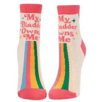 Blue Q Ankle Socks - My Bladder Owns Me