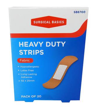 Surgical Basics Heavy Duty Fabric Strips 20pk Disp - 6pcs