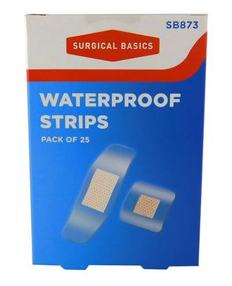 Surgical Basics Waterproof Strips 25pk Disp - 8pcs