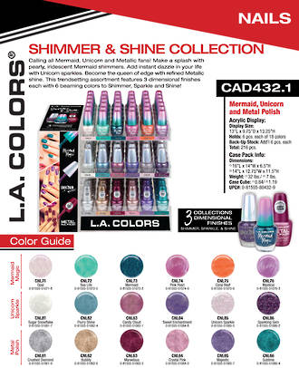 LA Colors - Nail Trend Display - 216pcs