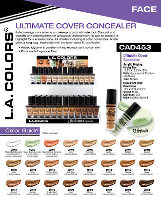 LA Colors - Ultimate Cover Concealer Display - 144pcs