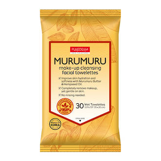 Purederm Murumuru make-up cleansing facial towelettes