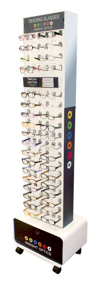 Insight Optics Reading Glasses Complete Stand - 72pcs
