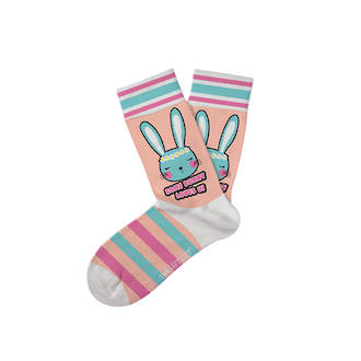 Two Left Feet Kids Socks Bunny Love Medium/Large