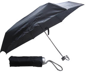 Accosca Manual Open Super Compact Umbrella 19” - Black