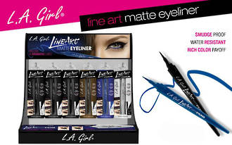 LA Girl Line Art Matte Eyeliner Display