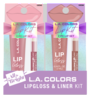 L.A. Colors - 2pc Lipgloss & Lipliner Stocking Stuffer Display - 12pcs