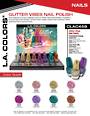 LA Colors Glitter Vibes Nail Polish Display - 24pcs