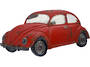 VW Beetle Wall Decal Small - Red