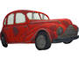 Morris Minor Wall Decal Large - Red
