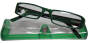 Reading Glasses Coloured In Case Green+1.00