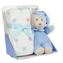 Blue Bear with hat & blanket 25cm Gift Set