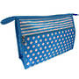 Cosmetic Bag Stripe/Spots - Blue