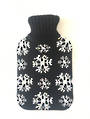 Knit Hot Water Bottle Cover - Snowflake