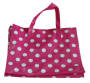 Shopping Bag - Pink/White Polka Dot