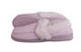 Womens Slippers Pink with Fur Trim XSmall (Size 5-6)