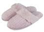 Women Slippers Light Pink with Fur Trim  Small (Size 7-8)